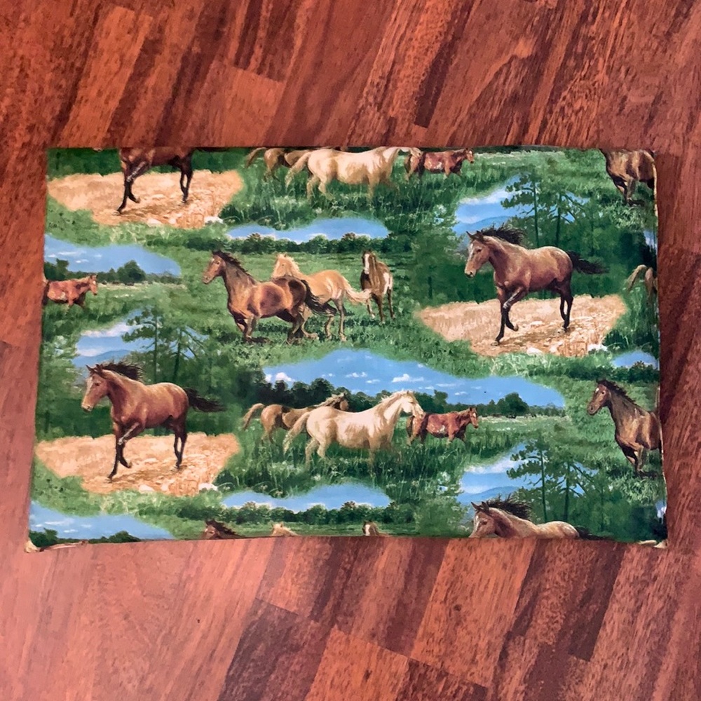 Handmade Decorative Pillow Horses